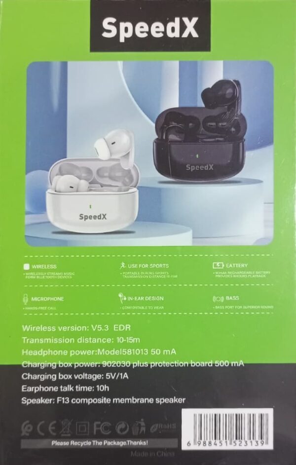 SPEEDX WIRELESS EARPHONE SP-A05