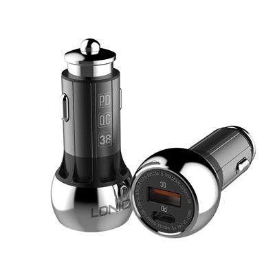 Ldnio C1 38W PD + QC3.0 Fast Car Charger With Lightning Cable