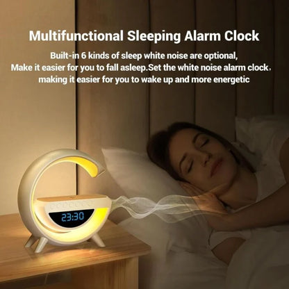 Atmosphere Night Light with Wireless Phone Charger & AIO LED Table Lamp (15W, White, BT-3401)