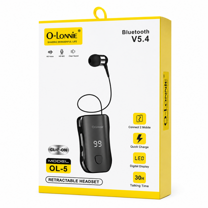 O-LONNIE OL-5 Bluetooth V5.4 Retractable Wireless Headset
