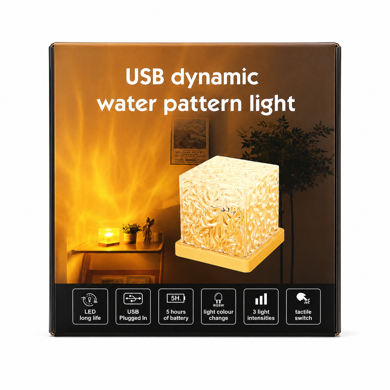 USB Water Wave Night Light