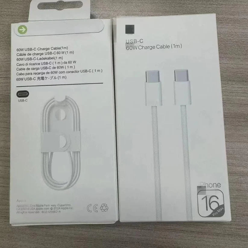 iPhone 16 Pro Max 60W Type C To C PD Fast Charging Nylon Cable