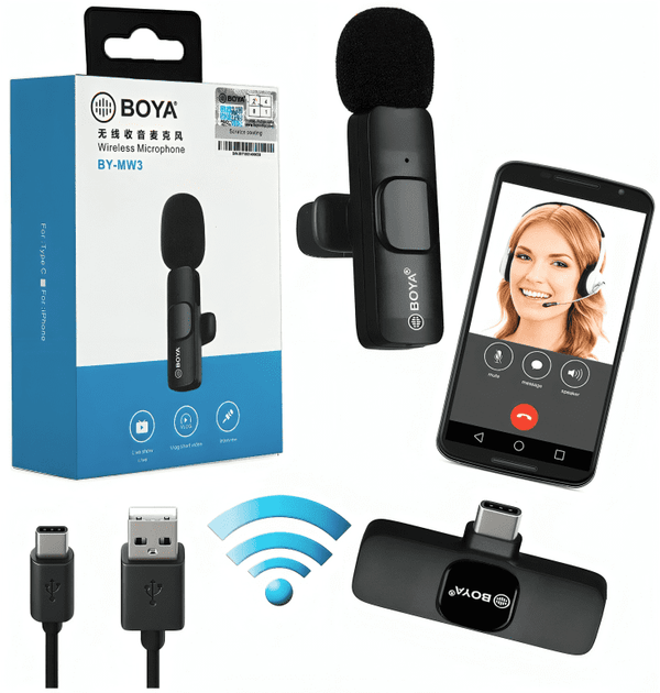 Boya BY MW3 Wireless Microphone – AAA Quality Mic